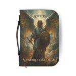 Spiritual Bible Cover – Angel Design (PU Leather)