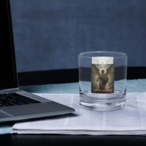 Guardian rocks glass Christian Archangel Michael whiskey glass love is a sword that heals – Sean Williams Designs