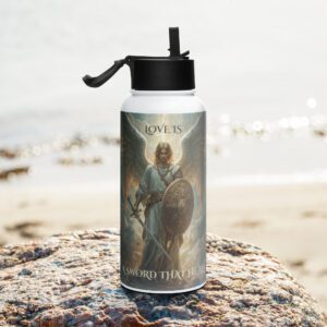 Guardian Christian water bottle with straw lid 32oz insulated stainless steel – Sean Williams Designs