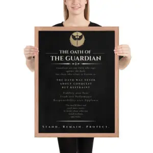 The Oath of the Guardian — Framed Liturgical Art Print