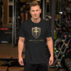 unisex-staple-t-shirt-black-heather-front-6a2923fbab0e9.jpg Shield of Faith T-Shirt — Armor of God Collection Christian apparel from Ephesians 6:16