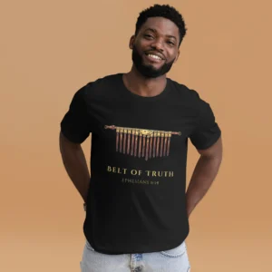 unisex-staple-t-shirt-vintage-black-front-2-6a27c2d2bac5b.jpg Belt of Truth T-Shirt | Armor of God Collection | Ephesians 6:14